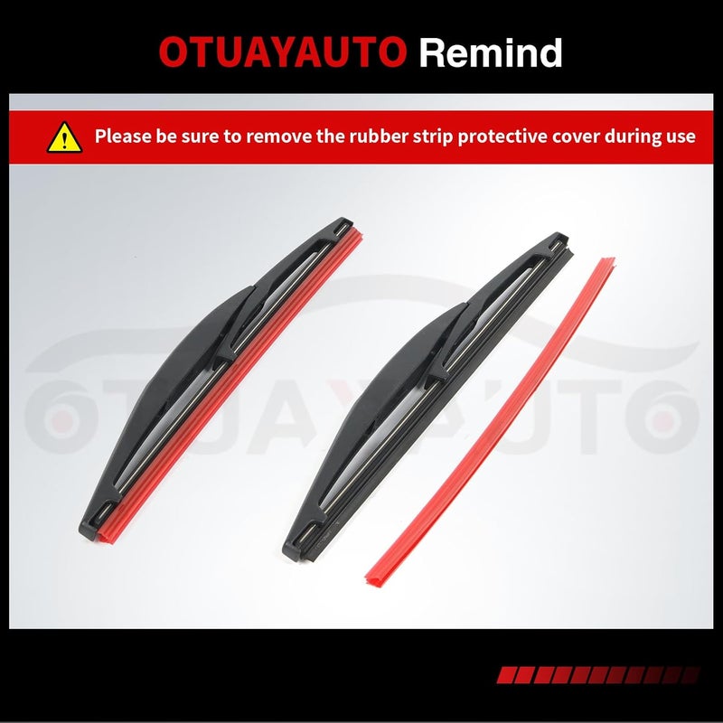 OTUAYAUTO 10" Rear Wiper Blade H250 Replacement for Honda HRV 2016-2022, Mitsubishi Outlander Sport 11-22, Infiniti QX56 QX80 11-22 Leaf 11-17, Eclipse Cross 18-22 Back Windshield Wiper - Image 3